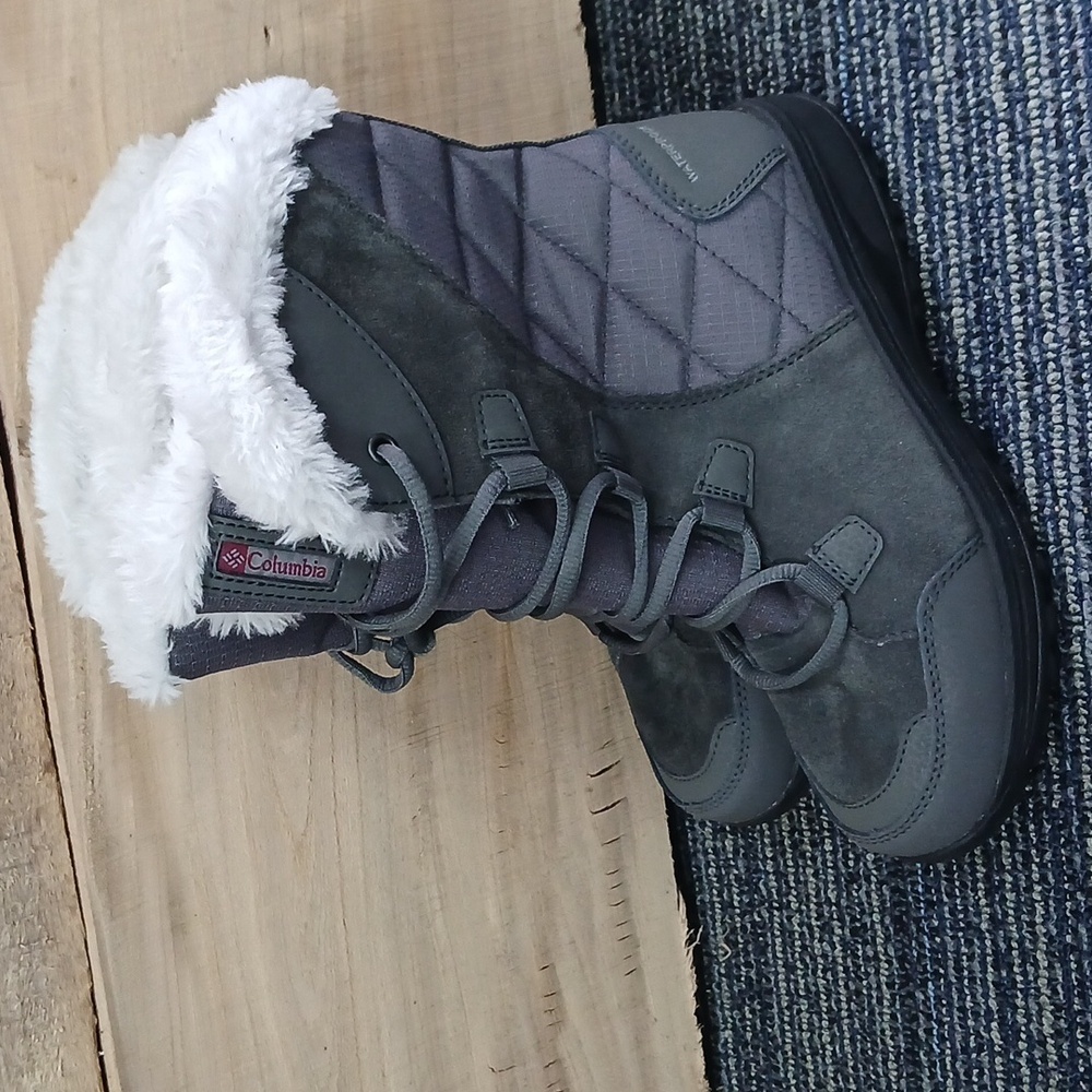 Columbia Ice Maiden II Gray Insulated Waterproof Snow Boots Women's Size 6